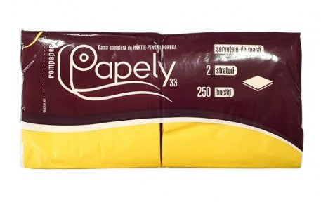 Servetele Deep Colors Papely  250bucati  galben intens